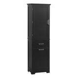 ZUN Tall Bathroom Storage Cabinet, Storage Cabinet with Two Different Size Drawers and Adjustable Shelf, 70088150