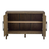 U-Style Storage Cabinet Sideboard Wooden Cabinet with 2 Metal handles and 2 Doors for Hallway, N711P241278D