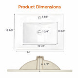 () Washbasin Cabinet with Barn-Style Doors and U-Shaped Shelving 24*18.5*33.5in 58860852