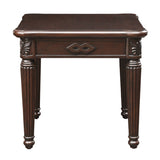 Espresso End Table with Turned Leg B062P189181