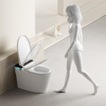 ZUN Smart Toilet with Voice Control and Bubble Shield, Heated Bidet Seat, Smart Toilet with Bidet Built W1872P209967