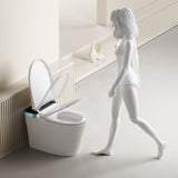 ZUN Smart Toilet with Voice Control and Bubble Shield, Heated Bidet Seat, Smart Toilet with Bidet Built W1872P209967