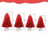 6FT Red Christmas Tree Pure Red PVC Tree with 804 Tips, Hinged Branches for Easy Setup, Stable 78490646