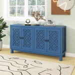 ZUN Large Storage Space Sideboard, 4 Door Buffet Cabinet with Pull Ring Handles for Living, Dining 39069160