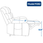 ZUN Lift Recliner Chair Heat Massage Dual Motor Infinite Position Up to 350 LBS Large Electric Power W1803P151610