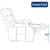 ZUN Lift Recliner Chair Heat Massage Dual Motor Infinite Position Up to 350 LBS Large Electric Power W1803P244622