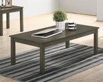 ZUN Dark Grey Color Elegant 3pc Coffee Table Set 1x Coffee Table and 2x End Tables Living Room Furniture B011P237489