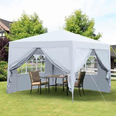 ZUN Outdoor 10x 10Ft Pop Up Gazebo Canopy Tent Removable Sidewall with Zipper,2pcs Sidewall with W419P147517