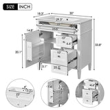 30'' Bathroom Vanity with Top Sink, Modern Bathroom Storage Cabinet with 2 Drawers and a Tip-out N710P250194K