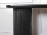 Wood Table, Modern Black Table, 56" W fluted entryway table,Black Entry Table Narrow W2729P239171