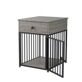 ZUN Dog Crate Furniture, Dog House, Decorative Dog Kennel with Drawer, Indoor Pet Crate End Table for W57868893