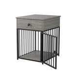 ZUN Dog Crate Furniture, Dog House, Decorative Dog Kennel with Drawer, Indoor Pet Crate End Table for 01087818