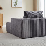 62.5-Inch Corduroy Sponge Sofa Lounge Chair,No Assembly Required,Fluffy Modern Sleeper Chair for W834P206041