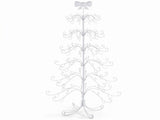 6ft White PVC Metal Artificial Christmas Tree with Bow Topper, No Extra Ornaments, Daily Decor Tree 97051458