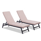 ZUN 2PCS Set Outdoor Lounge Chair Cushion Replacement Patio Funiture Seat Cushion Chaise Lounge Cushion W41940699