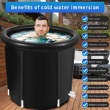 ZUN Ice Bath Tub for Athletes, Portable Cold Inflatable, Large Cold Tub, Nylon Fabric Ice 37934443