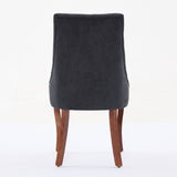 Rayon Cloth Flocking Linen Dining Chairs Channel Kitchen Dinner Chair Comfy Fabric Upholstered W1143P233646