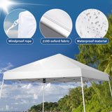 ZUN 2.5 x 2.5m Portable Home Use Waterproof Folding Tent White 51740478