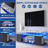 TV Stand for 60 Inch TV LED Gaming Entertainment Center Media Storage Console Table with Large Side W2178138768