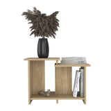 Weman 23.6" W Coffee Table with Open Shelf Living Room, Home Office Storage Light Oak B070P254773