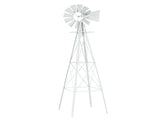 8FT Weather Resistant Yard Garden Windmill White 61519287
