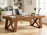 55 Inch Executive Desk Modern Computer Office Desk with Drawer Spacious 37288145