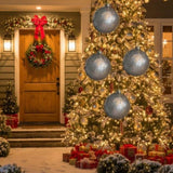 4PCS Set 4.7" Christmas Ball Ornaments Glass Hanging Decorations for Holiday Tree Party Decor 94323485