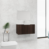 36 Inch Bathroom Cabinet With Resin Sink,Soft Close Doors,Float Mounting Design W999P204953