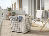 75L Rectangular Steel Wire Laundry Hamper with Removable Liner, Natural, Adult 92990725