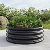 ZUN 32.08"*11.4" Tall Round Raised Garedn Bed,Metal Raised Beds for Vegetables, Outdoor Garden Raised 19669079