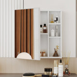 ZUN A white MDF material mirror cabinet, bathroom mirror, and a separate wall mounted bathroom mirror W1151135030