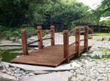 Arch Bridge Small Wooden Bridge Courtyard Outdoor Anticorrosive Wood Landscape Bridge Carbonization 35436544