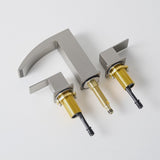 Bathroom Stainless Steels for Sink 3 Hole Brushed Nickel 8 inch Widespread Bathroom Sink W1932P353495