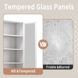 Metal Kitchen Pantry - 72" Tall Storage with 5 Adjustable Shelves, White Freestanding T2398P350189