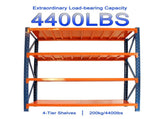 Garage shelves Heavy Duty - 4400 lbs garage storage 4 levels, adjustable metal shelving units and 57666355