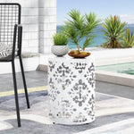 ZUN Outdoor Metal end Table -Large 73605.00WHI