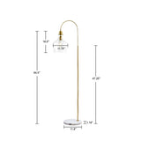 Arched Floor Lamp with Marble Base B03597670