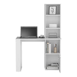 Iowa Computer Desk with 1-Cabinet and 4-Tier Bookcase B200P188863