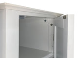 Tall Narrow Tower Cabinet with 2 Shutter Doors 5 Tier Shelves for Bathroom, Kitchen ,Living Room 25815711