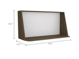 Wall Desk, Desktop Shelf, Mahogany / White B097133197