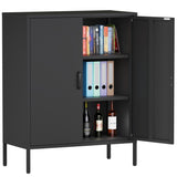 The metal storage locker, 40 inches high, comes with 2 doors and is suitable for homes, offices and T3421P312425