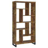 Antique Nutmeg 6-tier Rectangular Bookcase B062P145466