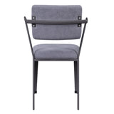 Grey Open Back Upholstered Office Chair B062P186473