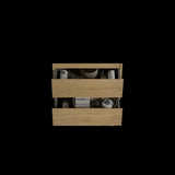 ZUN Alice24-106, Wall mount cabinet without basin, Natural oak color, with two drawers, Pre-assembled W1865P147101