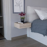 Milano Floating Nightstand , End Table, Side Table Wall-Mounted with Drawer -Light Gray -Bedroom B070137823