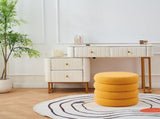 Round Storage Ottoman, Modern Sherpa Footstool, Teddy Vanity Stool with Flip-Top 28144710