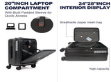Luggage,with front opening,TSA approved lock,hardshell suitcase,Black W2880P208352