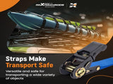 4 Pack Heavy Duty Ratchet Straps Tie Down 2200 lb 1 inch * 15ft for Transport 00679221