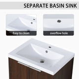 Bathroom Cabinet With Sink,Soft Close Doors,Float Mounting Design,24 Inch For Small W99952550