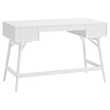 ZUN White 3-Drawer Rectangle Mid-century Writing Desk B062P153871